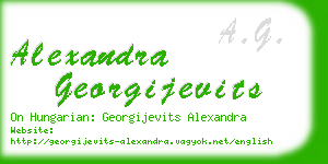 alexandra georgijevits business card